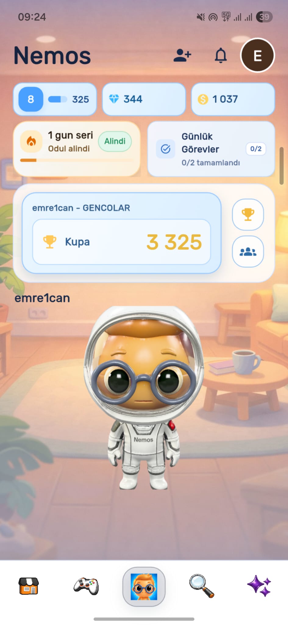 NEMOS APP ekranı 1